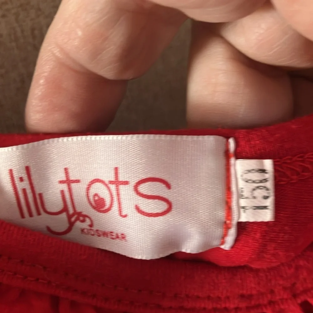Lilytots Red and Gold Kids dress 12